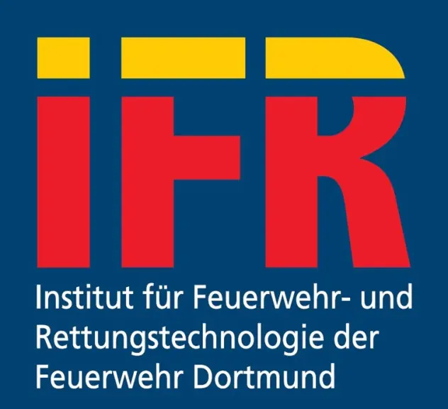 Logo des IFR (rot-gelbe Schrift auf blauem Grund)