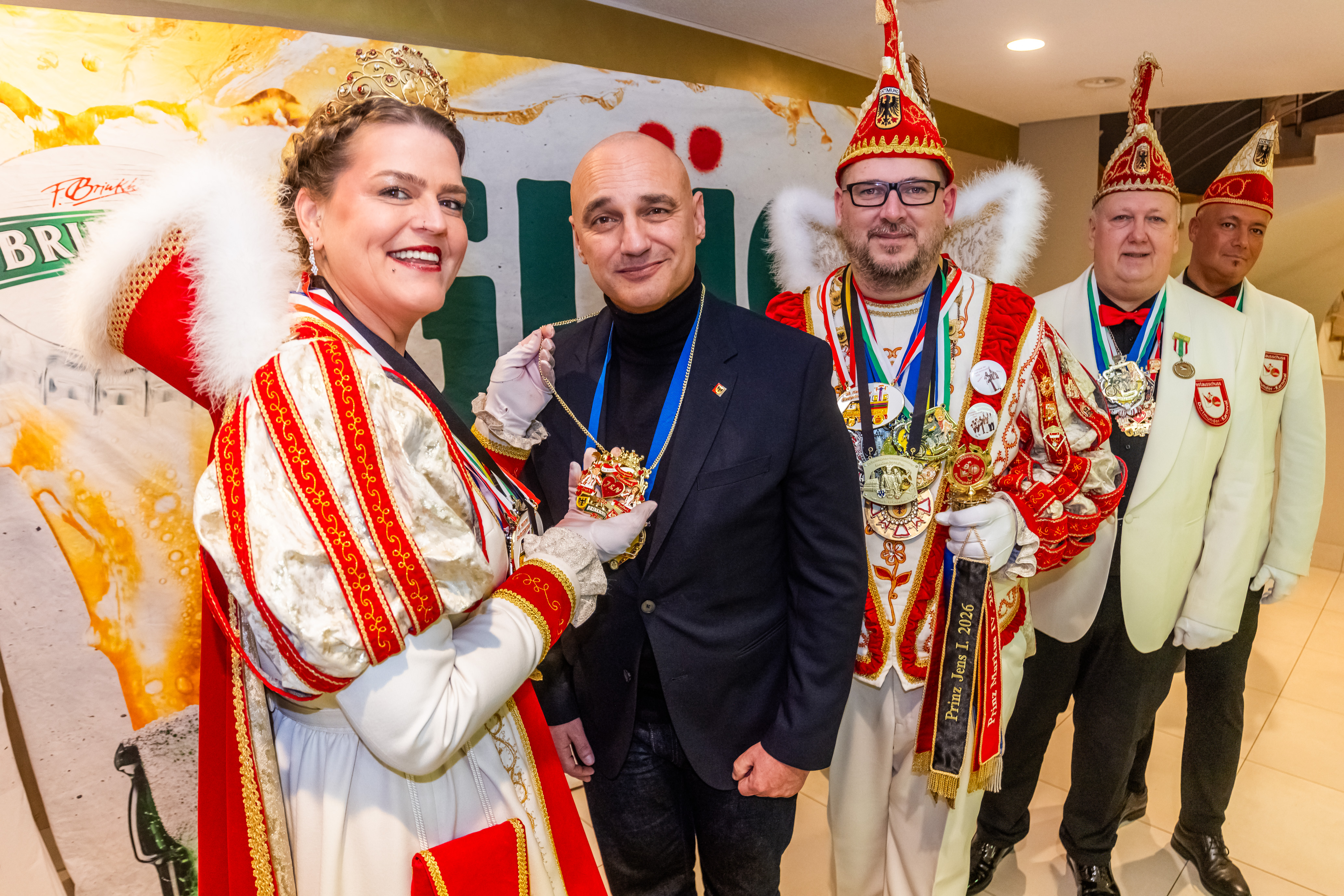 OB Kalouti mit Jens I. und Nadine I., das Prinzenpaar der Session 2026.