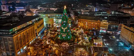 Dortmunder Weihnachtsstadt 2022 von oben