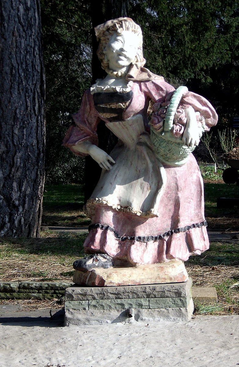 Rosenmädchen mit Korb