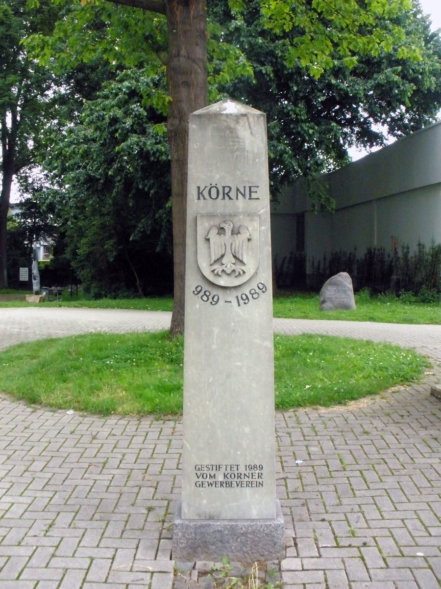 Gedenkstein für das 1000. Jubiläum von Körne