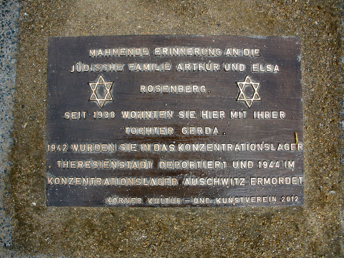 Gedenktafel Familie Arthur Rosenberg