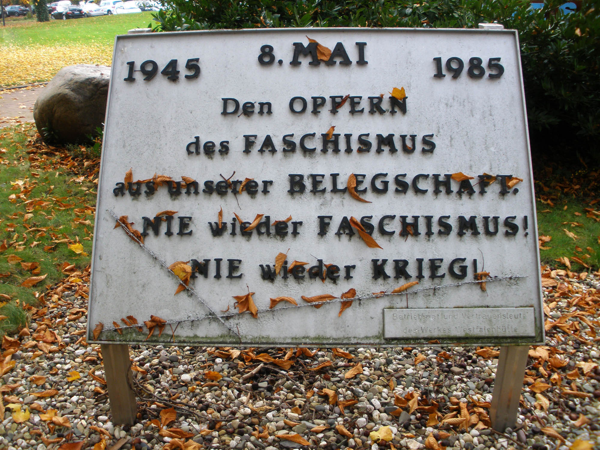 Gedenktafel für Opfer des Faschismus