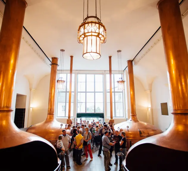 Innenansicht des historischen Hansa-Sudhaus des Brauerei-Museums