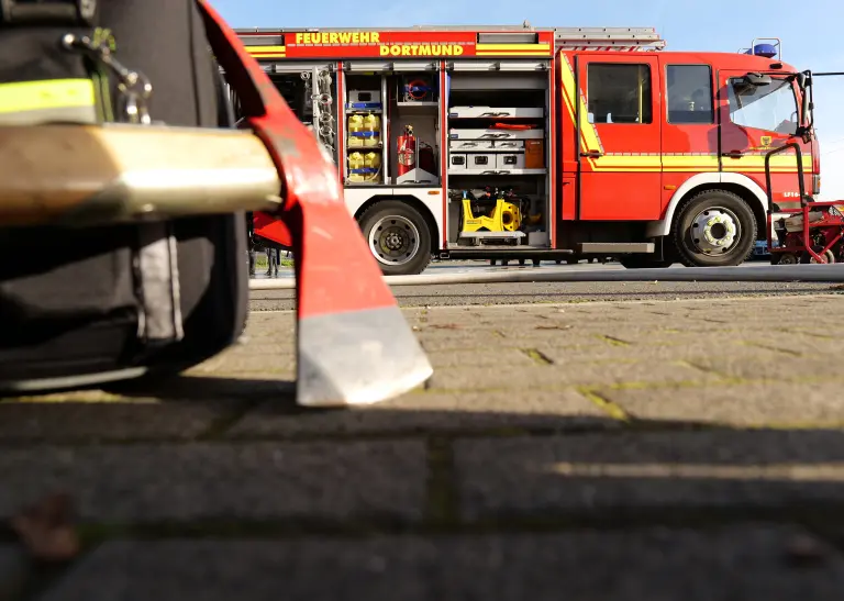 Leiterwagen der Feuerwehr