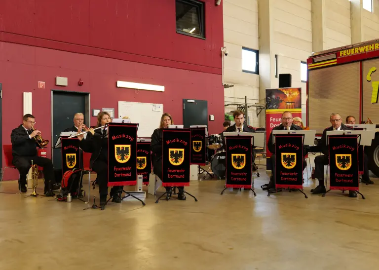 Der Musikzug der Feuerwehr Dortmund bei einem Auftritt