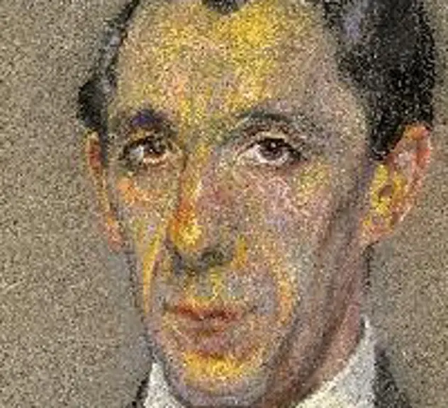gemaltes Portrait eines älteren Herren mit schmalem Gesicht