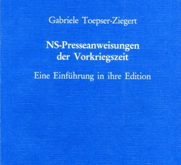 Cover NS Presseanweisung von Gabrielle Toepser-Ziegert
