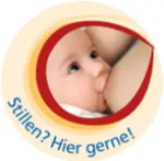 Ein Logo mit stillendem Kind