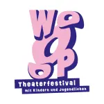 Wooop Theaterfestival Logo blau-rosa