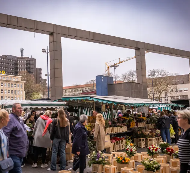 Hauptwochenmarkt in der Dortmunder Innenstadt