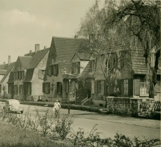Ein Blick in die Straße Lange Fuhr um 1960