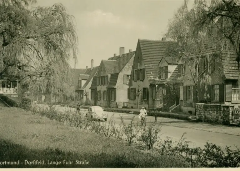 Ein Blick in die Straße Lange Fuhr um 1960